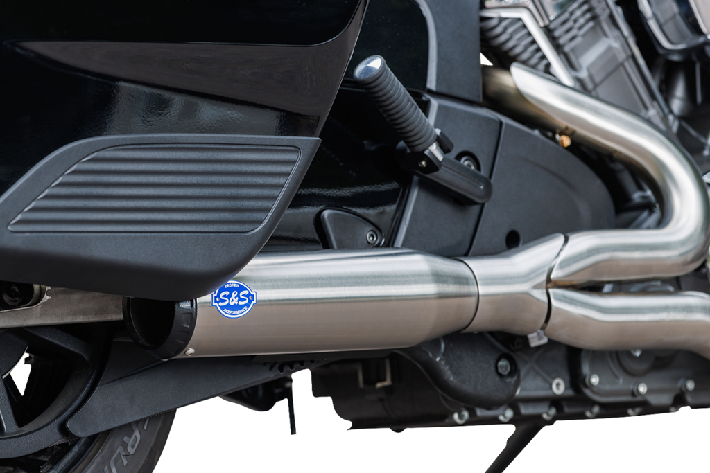 S&S CYCLE 2-into-1 Qualifier Exhaust System - 50-State - Brushed - Stainless Steel 550-1083 — image 3