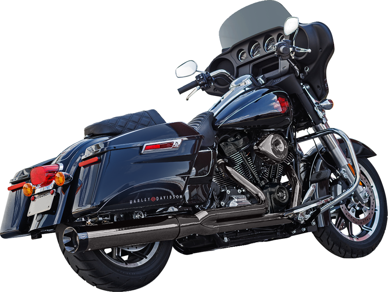 S&S CYCLE 2-into-1 Lava Chrome Sidewinder® Exhaust System - Race Only 550-1087 — image 2