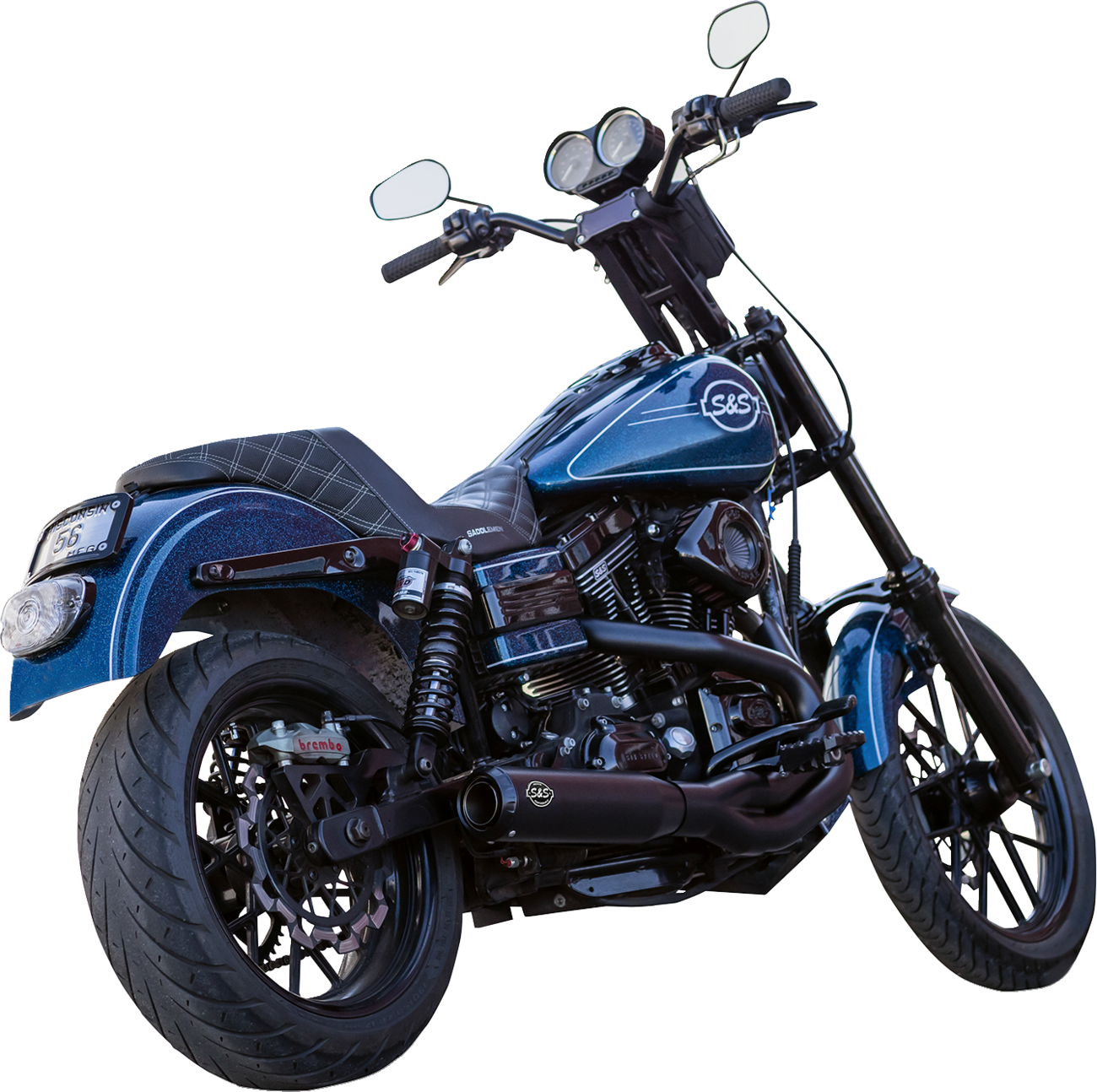S&S CYCLE 2-into-1 Qualifier Exhaust System - Guardian Black 550-1098 — image 1