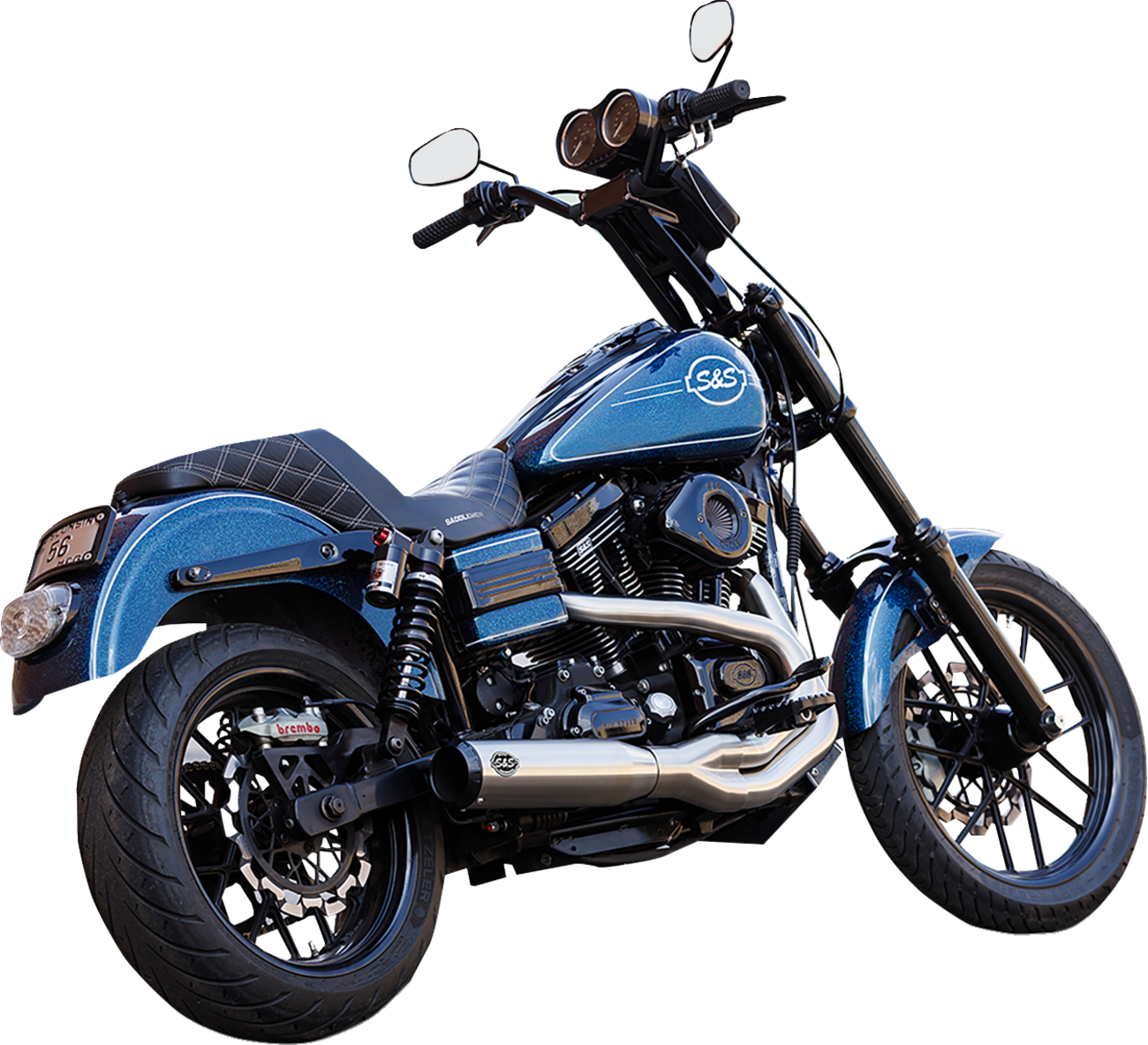 S&S CYCLE 2-into-1 Qualifier Exhaust System - Guardian Black 550-1098 — image 4