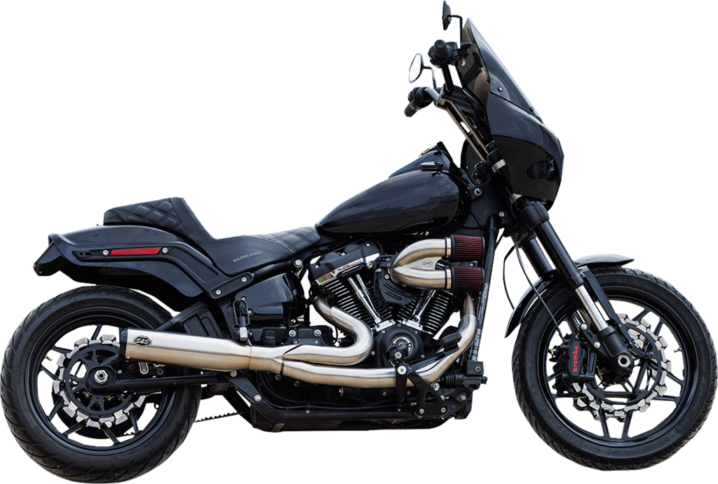 S&S CYCLE 2-into-1 Qualifier Exhaust System - 50-State - Silver - Softail 550-1103 — image 1