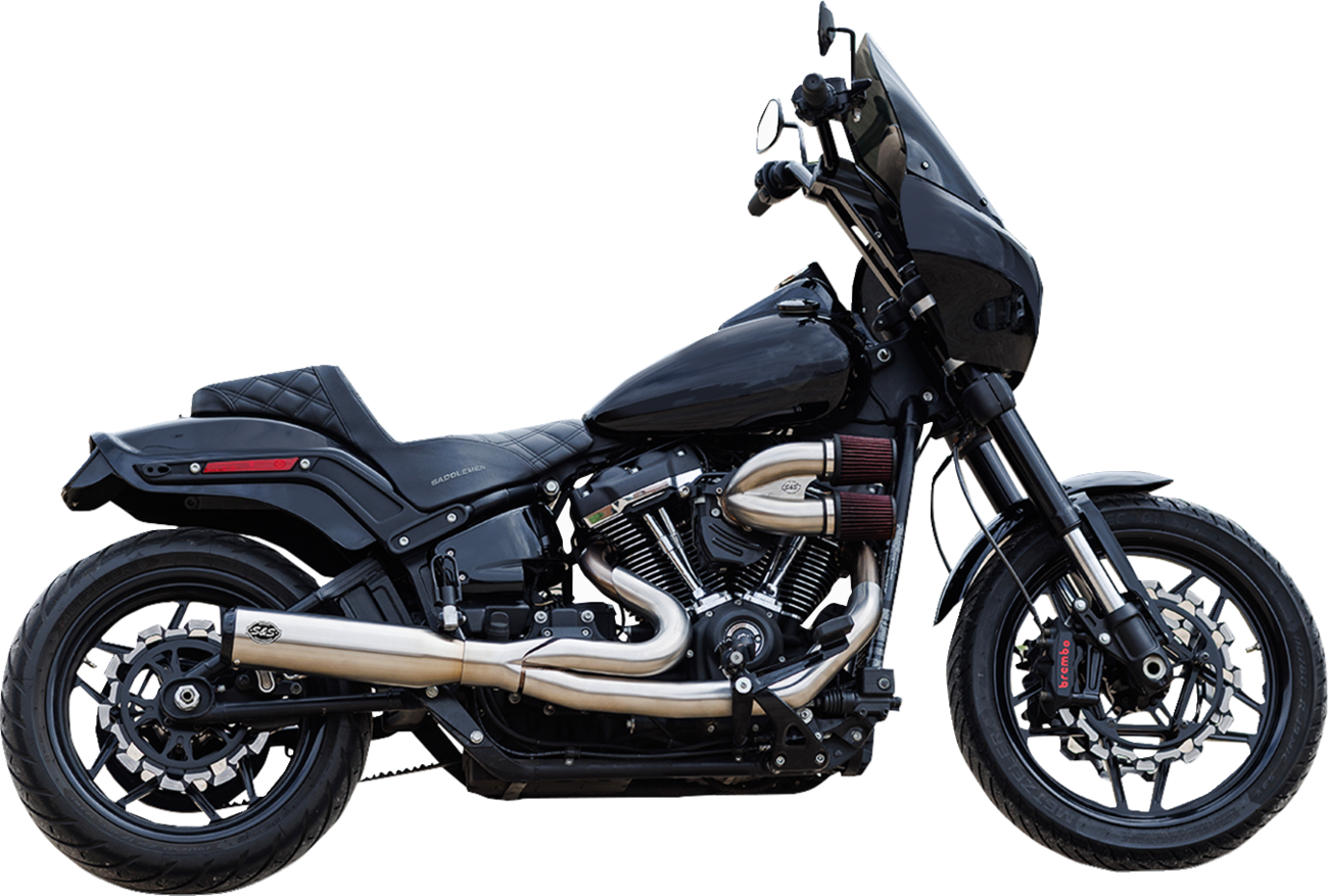 S&S CYCLE 2-into-1 Qualifier Exhaust System - 50-State - Silver - Softail 550-1103 — image 1