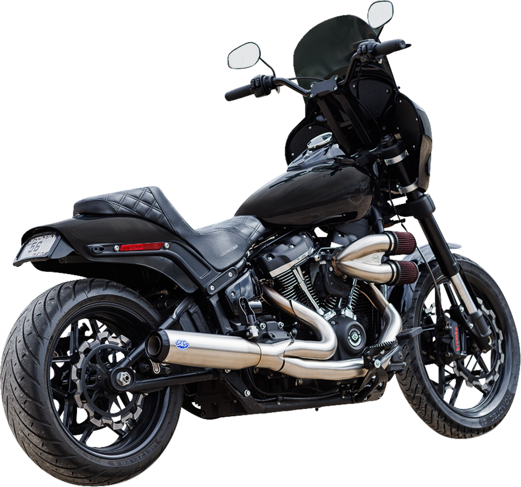 S&S CYCLE 2-into-1 Qualifier Exhaust System - 50-State - Silver - Softail 550-1103 — image 2