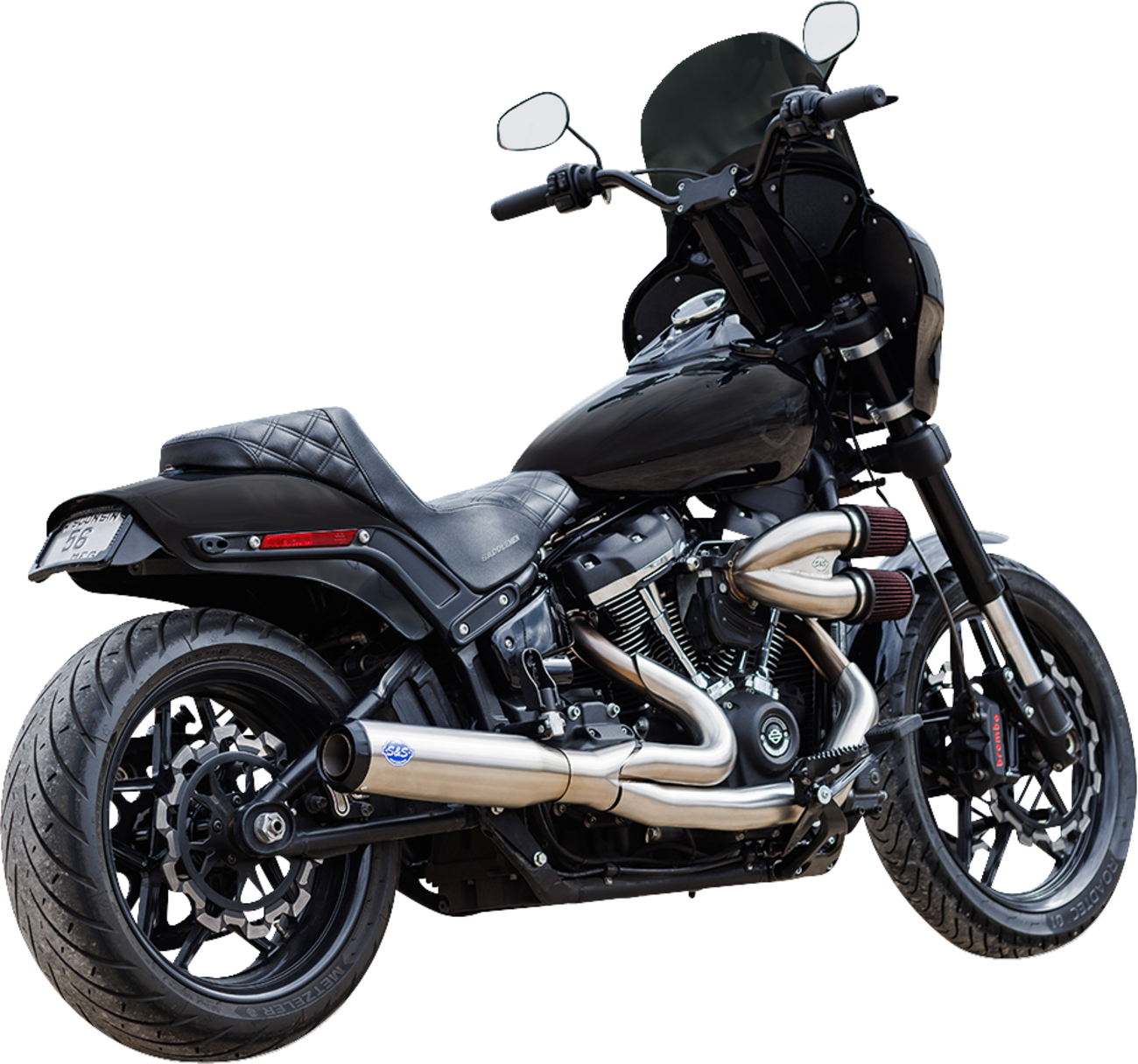 S&S CYCLE 2-into-1 Qualifier Exhaust System - 50-State - Silver - Softail 550-1103 — image 2