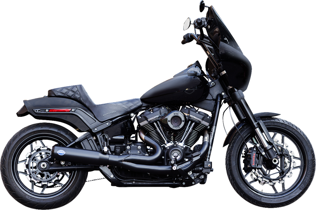 S&S CYCLE 2-into-1 Qualifier Exhaust System - 50-State - Black - Softail 550-1104 — image 1