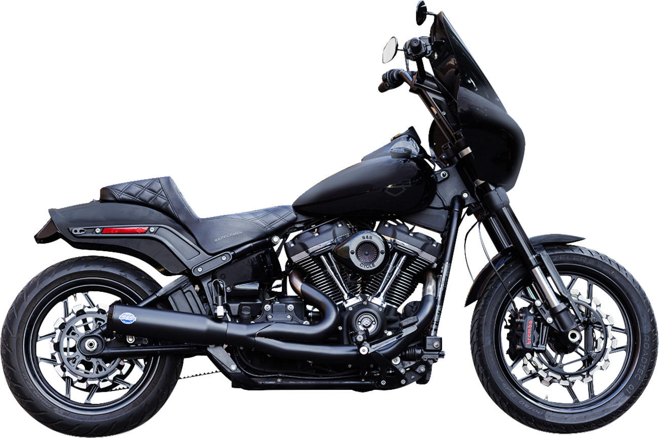 S&S CYCLE 2-into-1 Qualifier Exhaust System - 50-State - Black - Softail 550-1104 — image 1