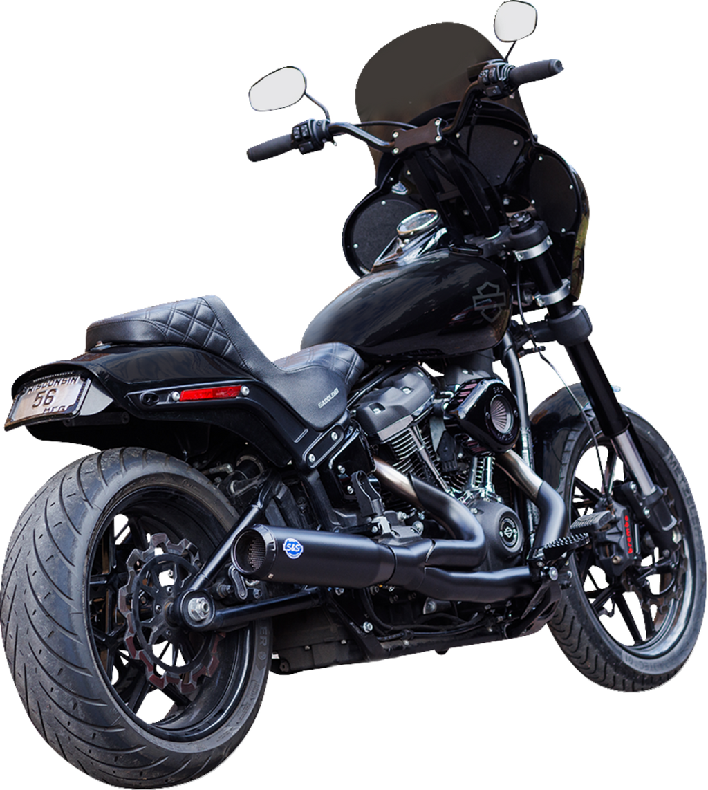 S&S CYCLE 2-into-1 Qualifier Exhaust System - 50-State - Black - Softail 550-1104 — image 2
