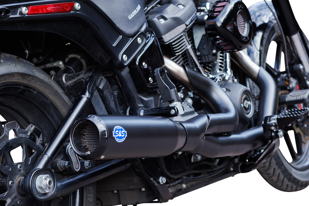 S&S CYCLE 2-into-1 Qualifier Exhaust System - 50-State - Black - Softail 550-1104 — image 3