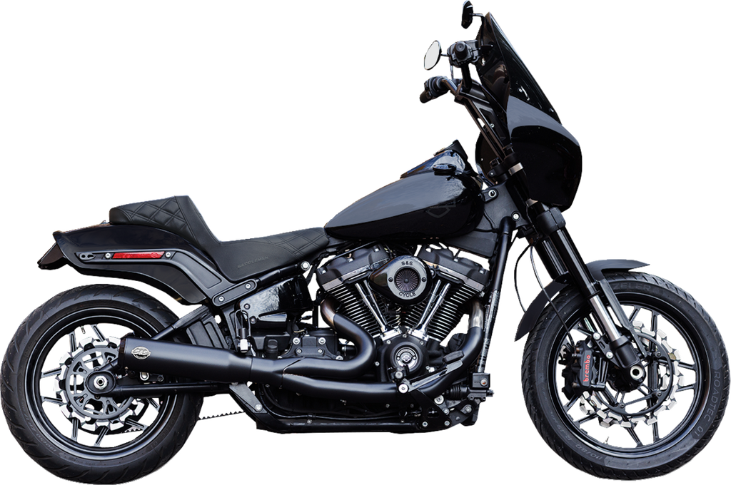 S&S CYCLE 2-into-1 Qualifier Exhaust System - Race Only - Guardian Black 550-1106 — image 1