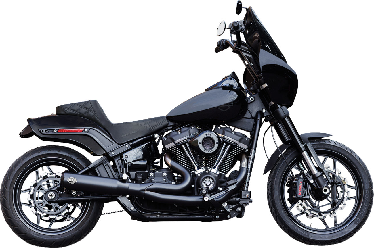 S&S CYCLE 2-into-1 Qualifier Exhaust System - Race Only - Guardian Black 550-1106 — image 1
