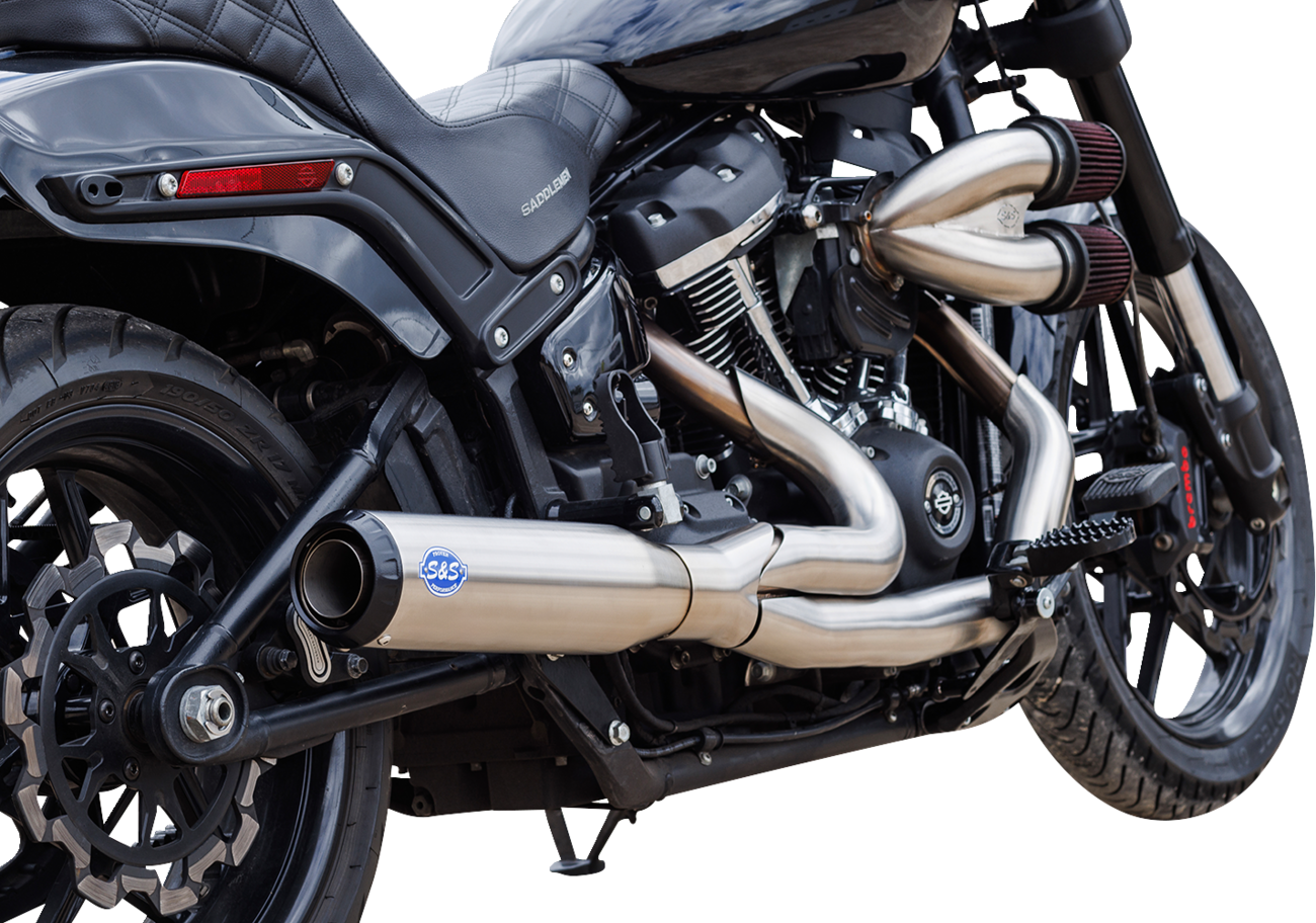 S&S CYCLE 2-into-1 Qualifier Exhaust System - Race Only - Guardian Black 550-1106 — image 4