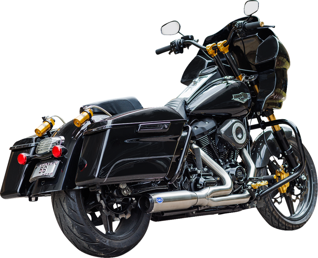 S&S CYCLE 2-into-1 Qualifier Exhaust System - Race Only - Brushed Stainless 550-1107 — image 2