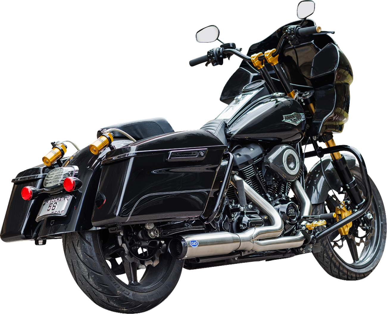S&S CYCLE 2-into-1 Qualifier Exhaust System - Race Only - Brushed Stainless 550-1107 — image 2