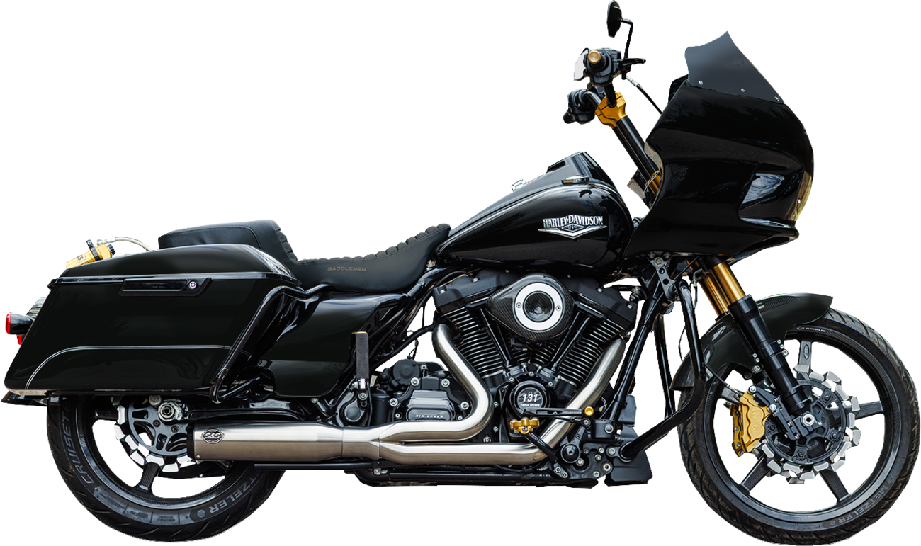 S&S CYCLE 2-into-1 Qualifier Exhaust System - 50-State - Silver 550-1108 — image 1