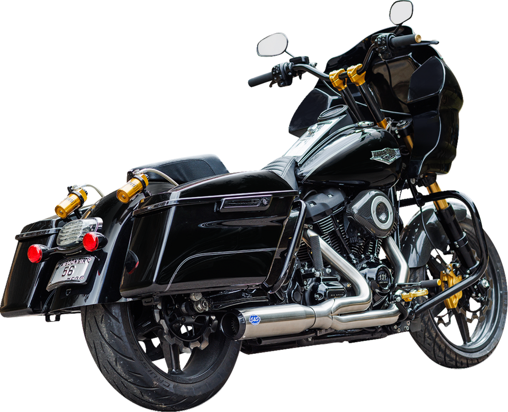 S&S CYCLE 2-into-1 Qualifier Exhaust System - 50-State - Silver 550-1108 — image 2