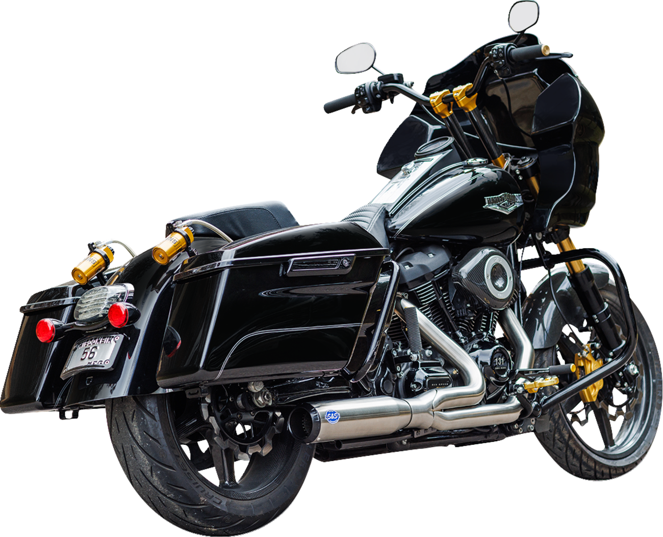 S&S CYCLE 2-into-1 Qualifier Exhaust System - 50-State - Silver 550-1108 — image 2