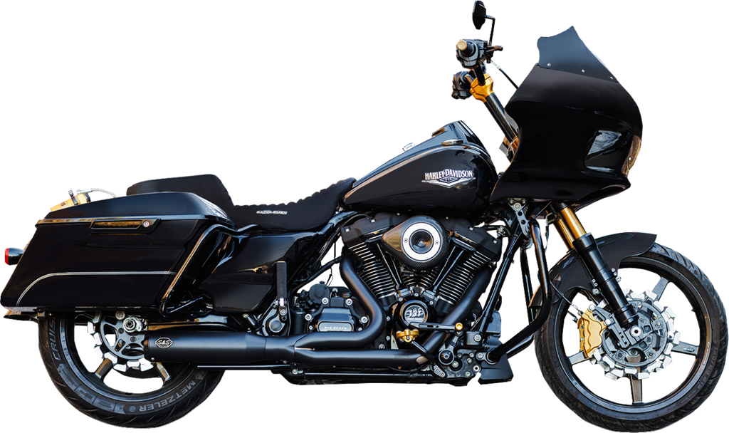 S&S CYCLE 2-into-1 Qualifier Exhaust System - Race Only - Guardian Black 550-1109 — image 1