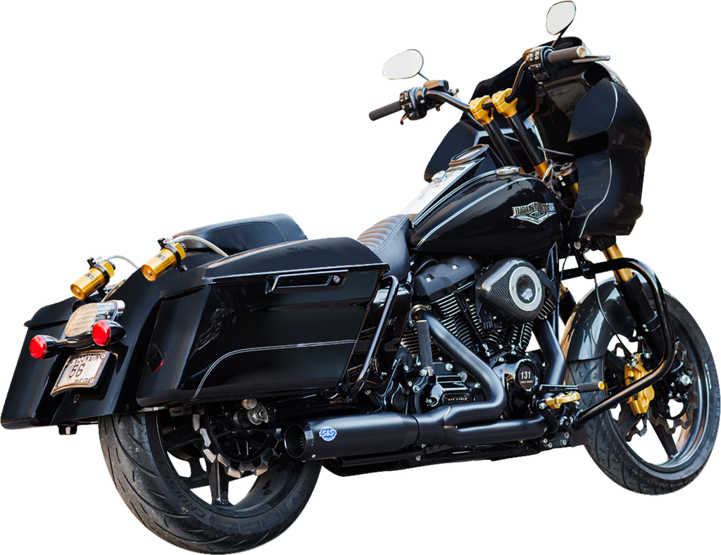 S&S CYCLE 2-into-1 Qualifier Exhaust System - Race Only - Guardian Black 550-1109 — image 2