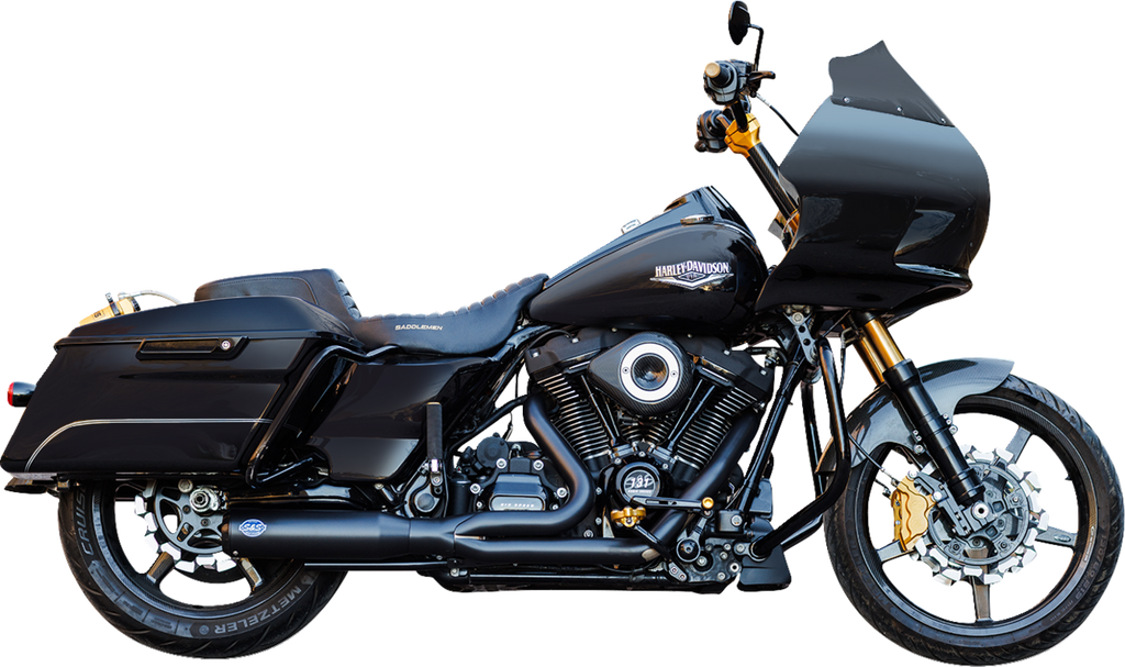 S&S CYCLE 2-into-1 Qualifier Exhaust System - 50-State - Black 550-1110 — image 1