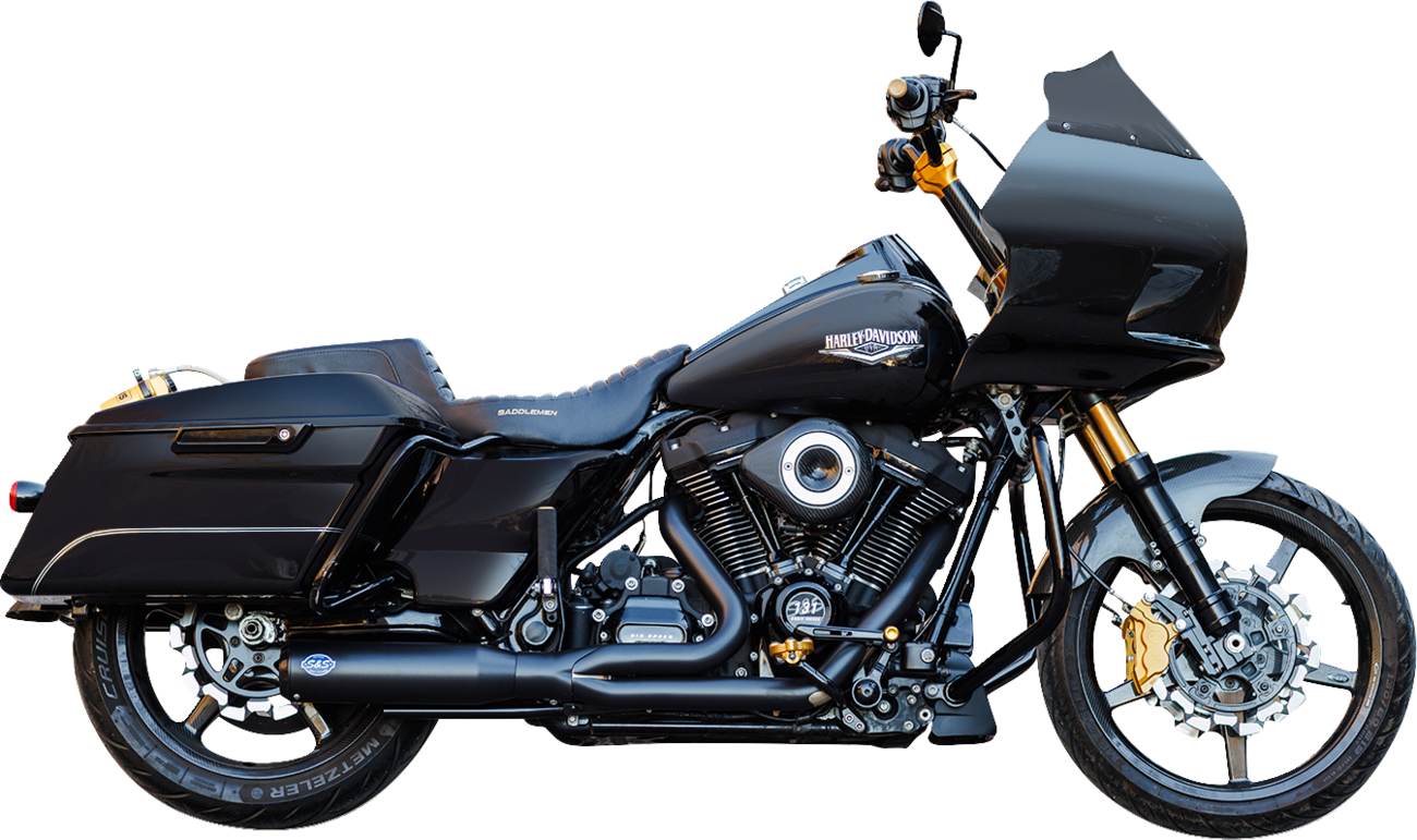 S&S CYCLE 2-into-1 Qualifier Exhaust System - 50-State - Black 550-1110 — image 1