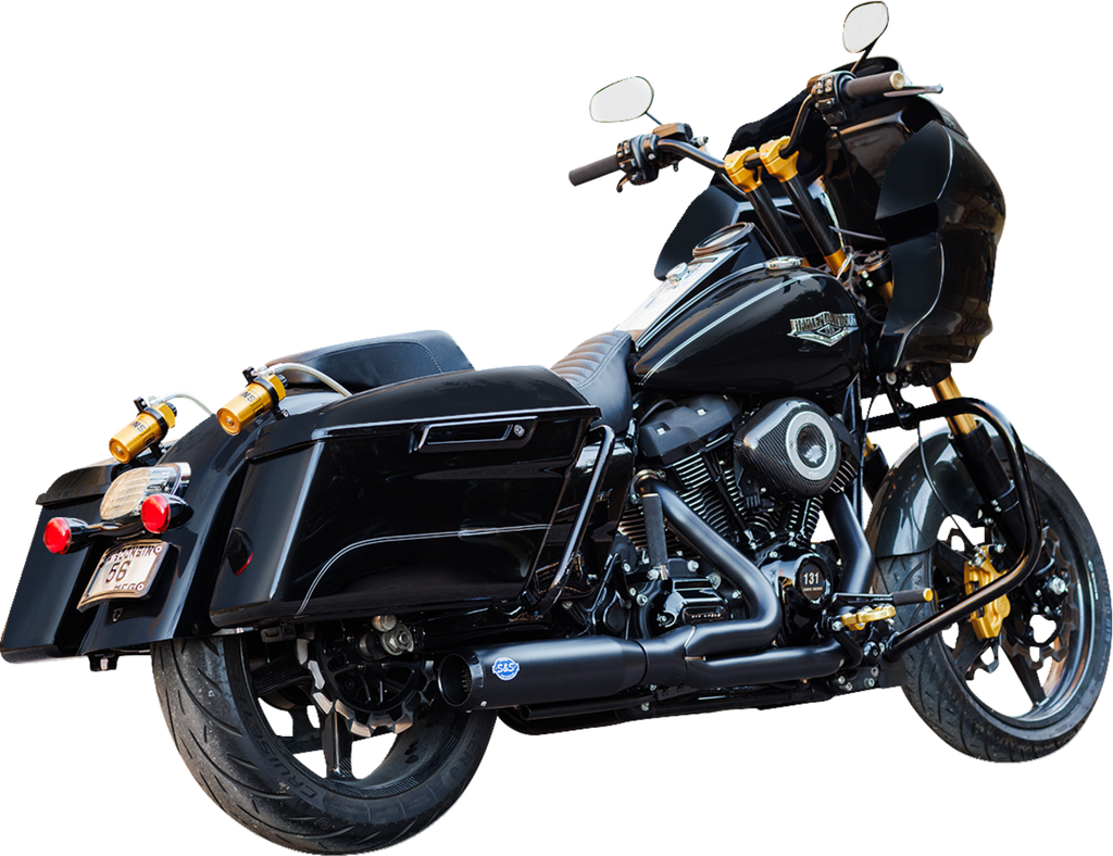 S&S CYCLE 2-into-1 Qualifier Exhaust System - 50-State - Black 550-1110 — image 2