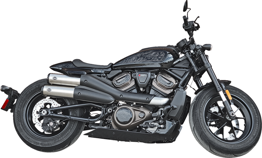 S&S CYCLE 4" Grand National Slip-On Mufflers - Stainless Steel - Sportster S 550-1111 — image 1