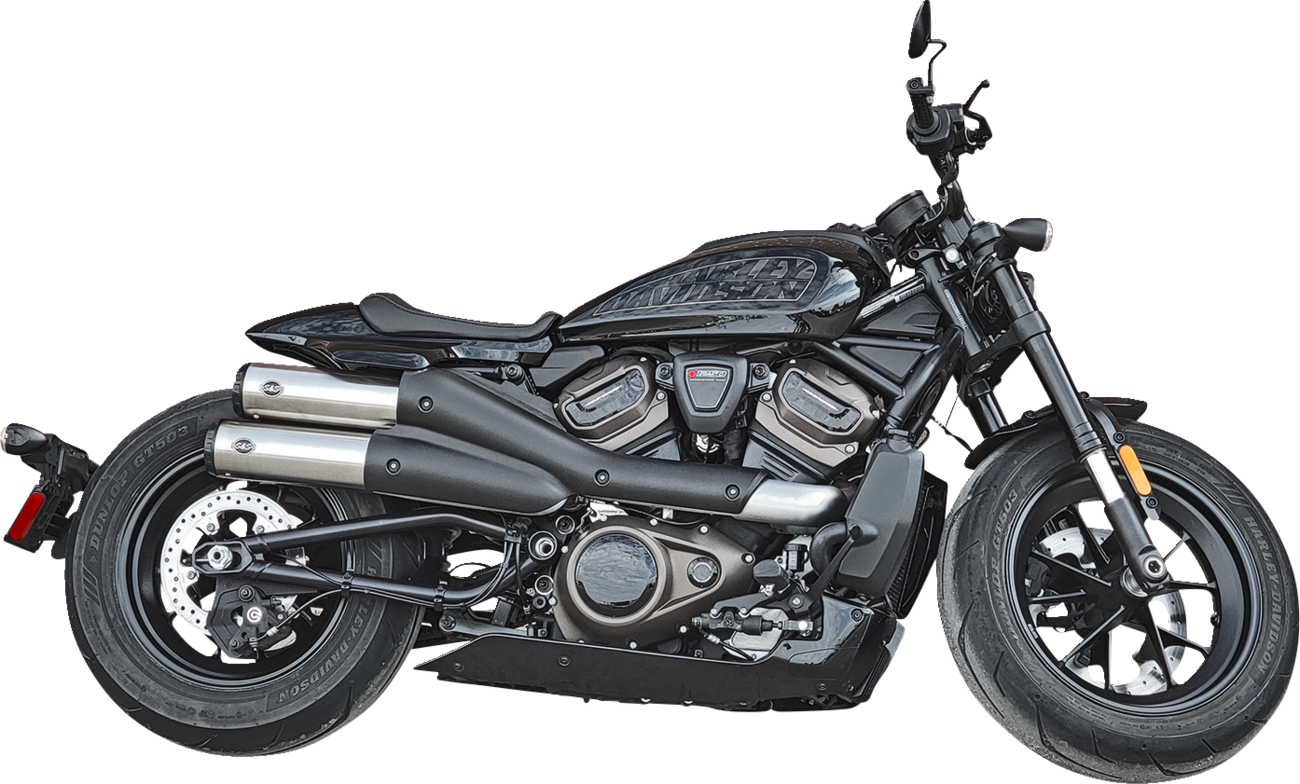 S&S CYCLE 4" Grand National Slip-On Mufflers - Stainless Steel - Sportster S 550-1111 — image 1