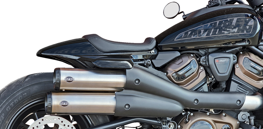 S&S CYCLE 4" Grand National Slip-On Mufflers - Stainless Steel - Sportster S 550-1111 — image 2