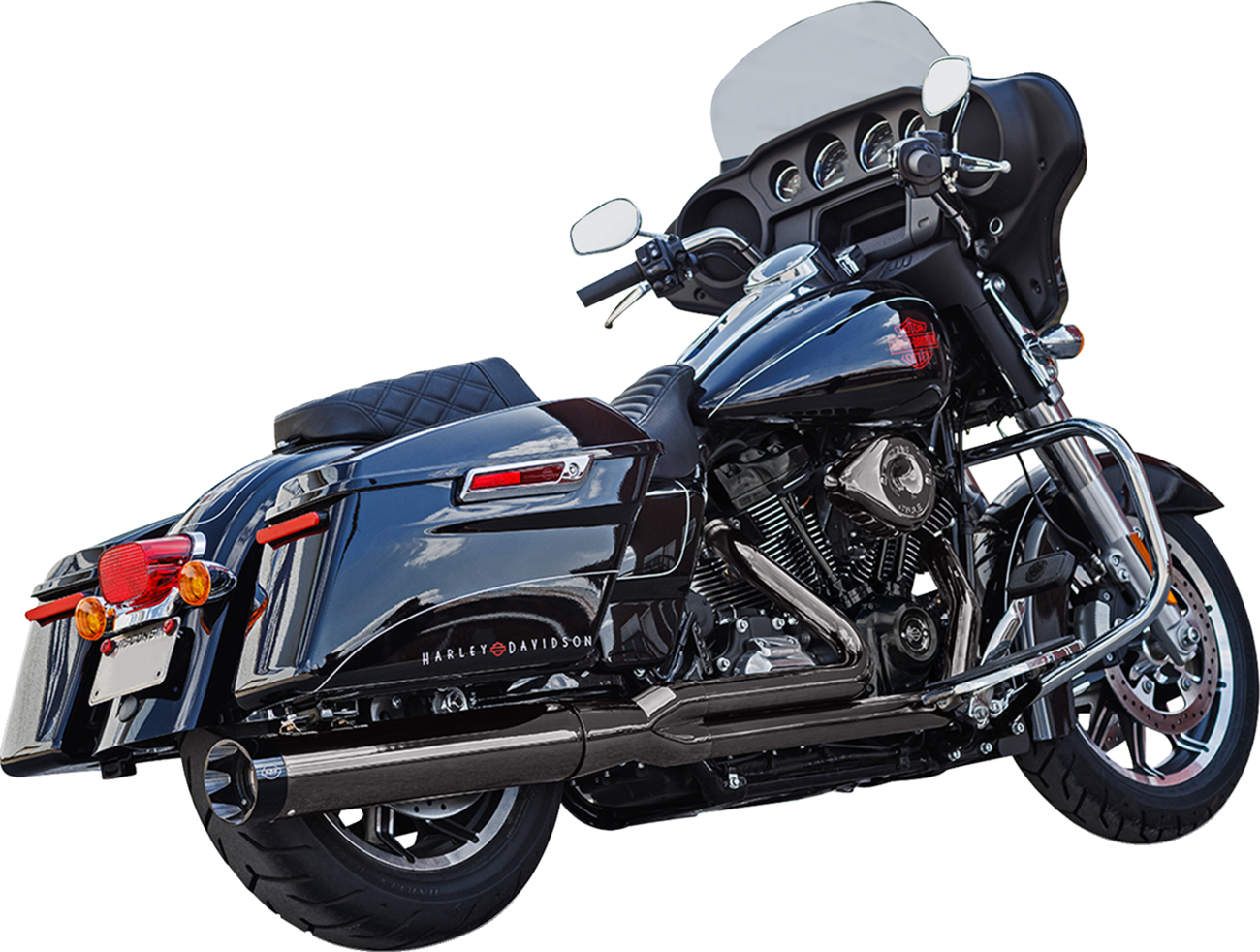 S&S CYCLE 2-into-1 Sidewinder® Exhaust System - Lava Chrome - 50-State - M8 550-1123 — image 4