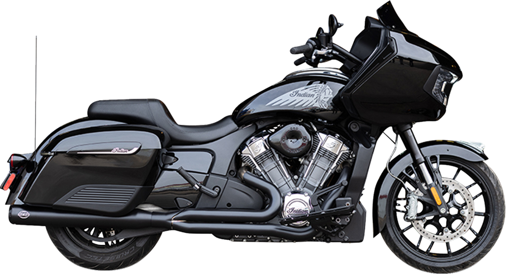 S&S CYCLE 2-into-1 Qualifier Exhaust System - Guardian Black - Race Only - Indian with PowerPlus 550-1131 — image 1