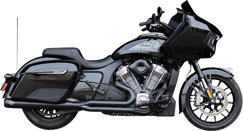 S&S CYCLE 2-into-1 Qualifier Exhaust System - Guardian Black - 49 State - Indian with PowerPlus 550-1133 — image 1