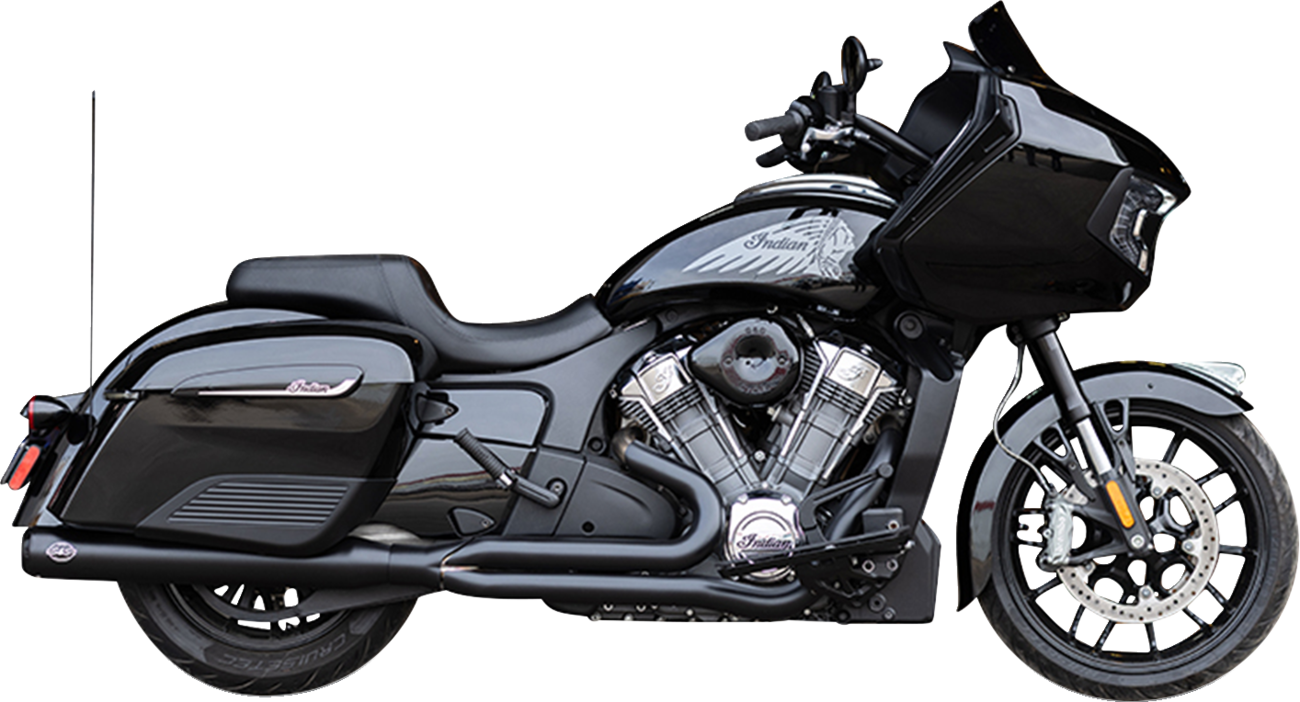 S&S CYCLE 2-into-1 Qualifier Exhaust System - Guardian Black - 49 State - Indian with PowerPlus 550-1133 — image 1