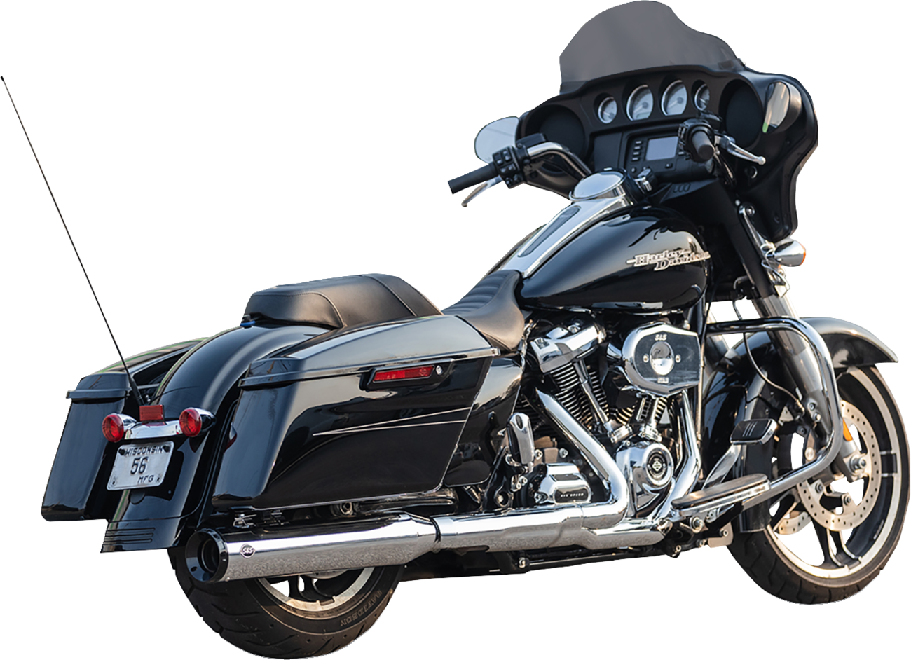 S&S CYCLE 2-into-1 Swindler Exhaust Conversion Kit - 4-1/2" - Chrome - M8 Touring 550-1142 — image 1