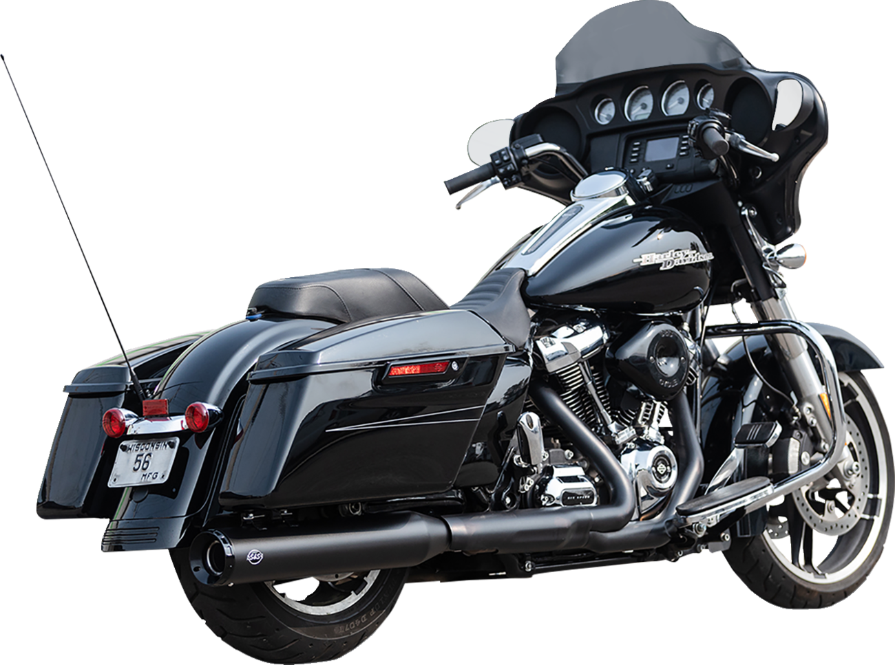 S&S CYCLE 2-into-1 Swindler Exhaust Conversion Kit - 4-1/2" - Chrome - M8 Touring 550-1142 — image 3