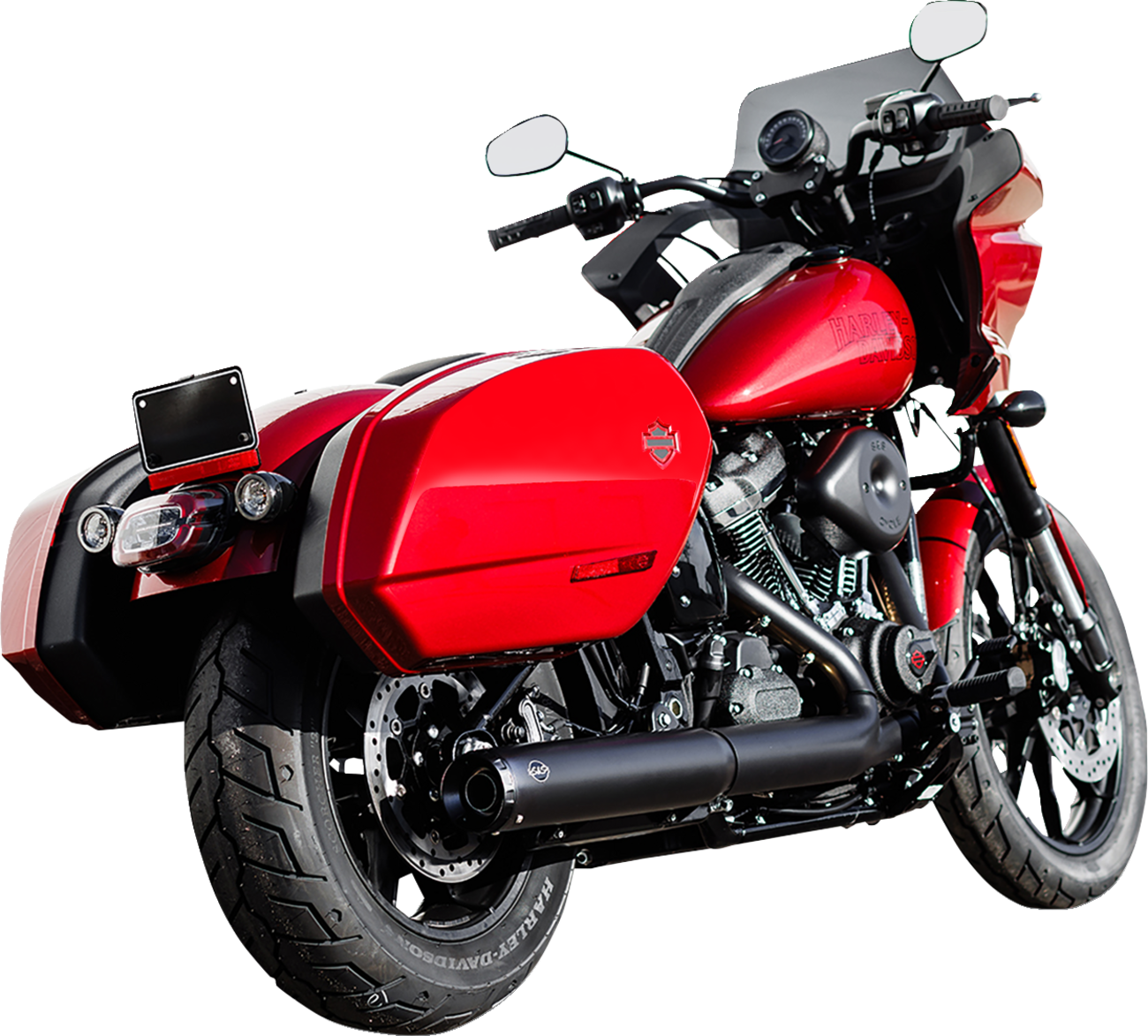 S&S CYCLE Grand National Slip-On Muffler - 50 State - 4" Black - M8 Softail 550-1159 — image 1