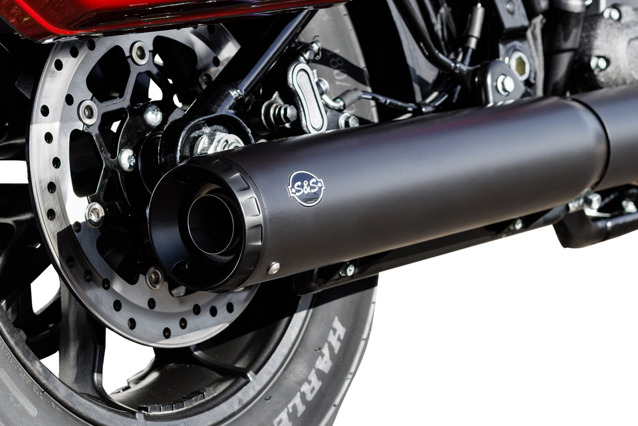 S&S CYCLE Grand National Slip-On Muffler - 50 State - 4" Black - M8 Softail 550-1159 — image 2