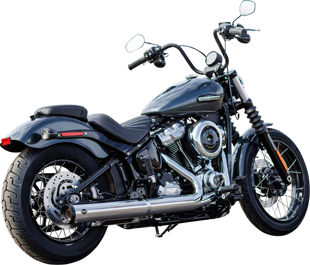 S&S CYCLE Grand National Slip-On Muffler - 50 State - 4" Chrome - M8 Softail 550-1160 — image 3