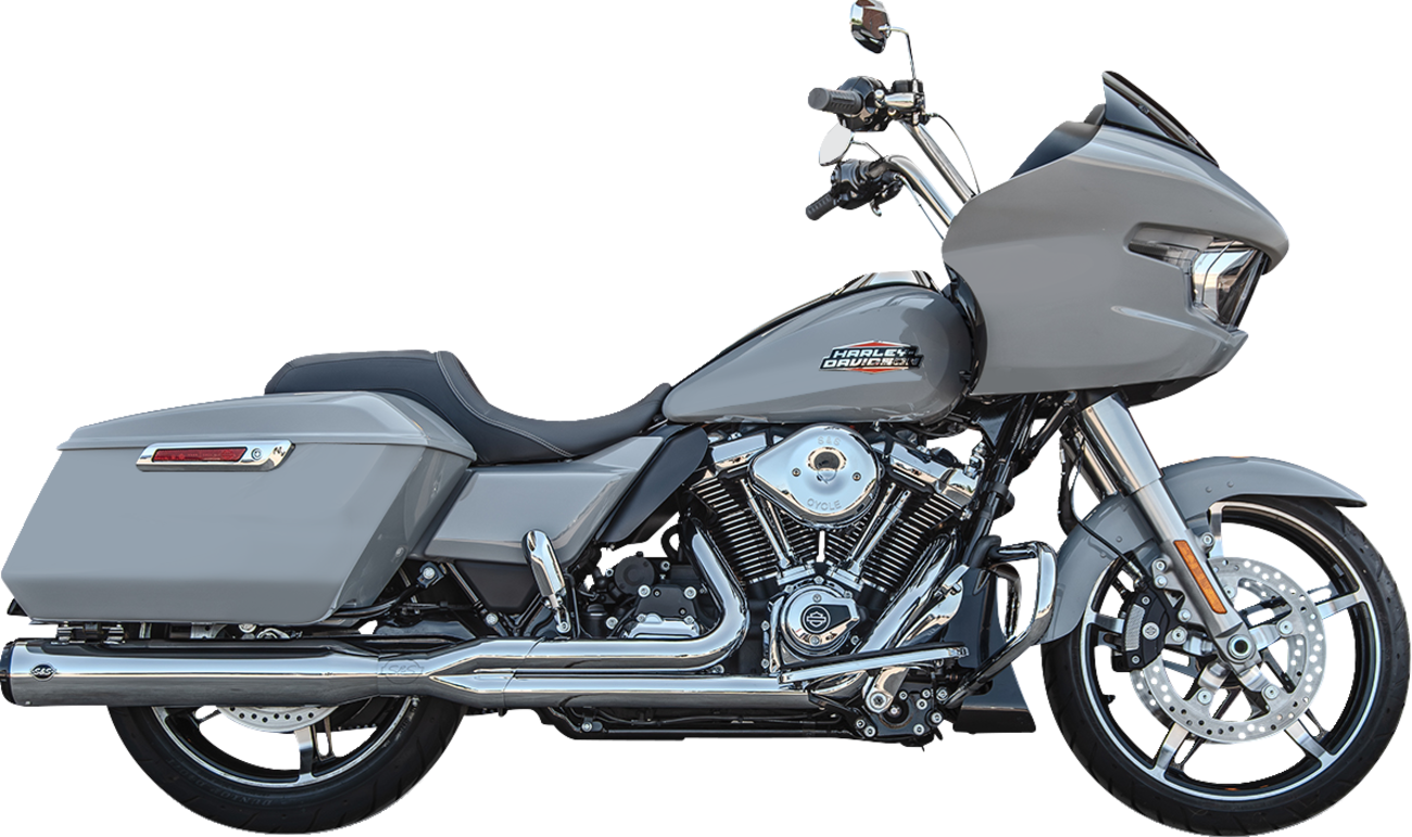 S&S CYCLE 2-into-1 GNX Exhaust System - Race Only - Chrome - Touring 550-1168 — image 1