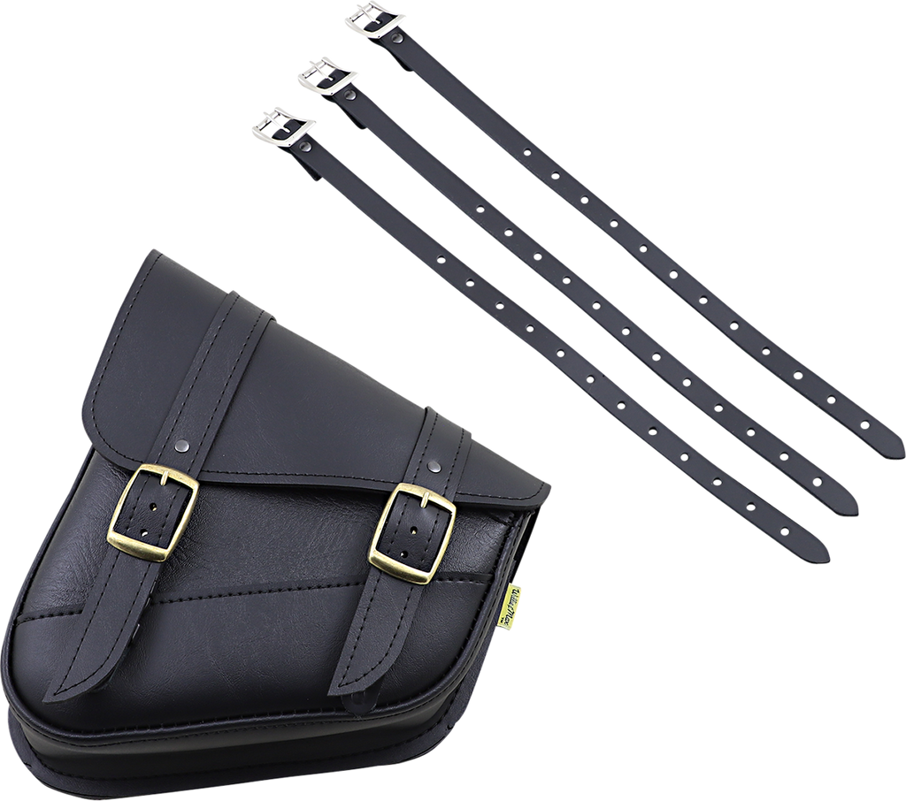 WILLIE & MAX LUGGAGE Softail Swing Arm Bag - Black - Triangulated 59776-08 — image 2