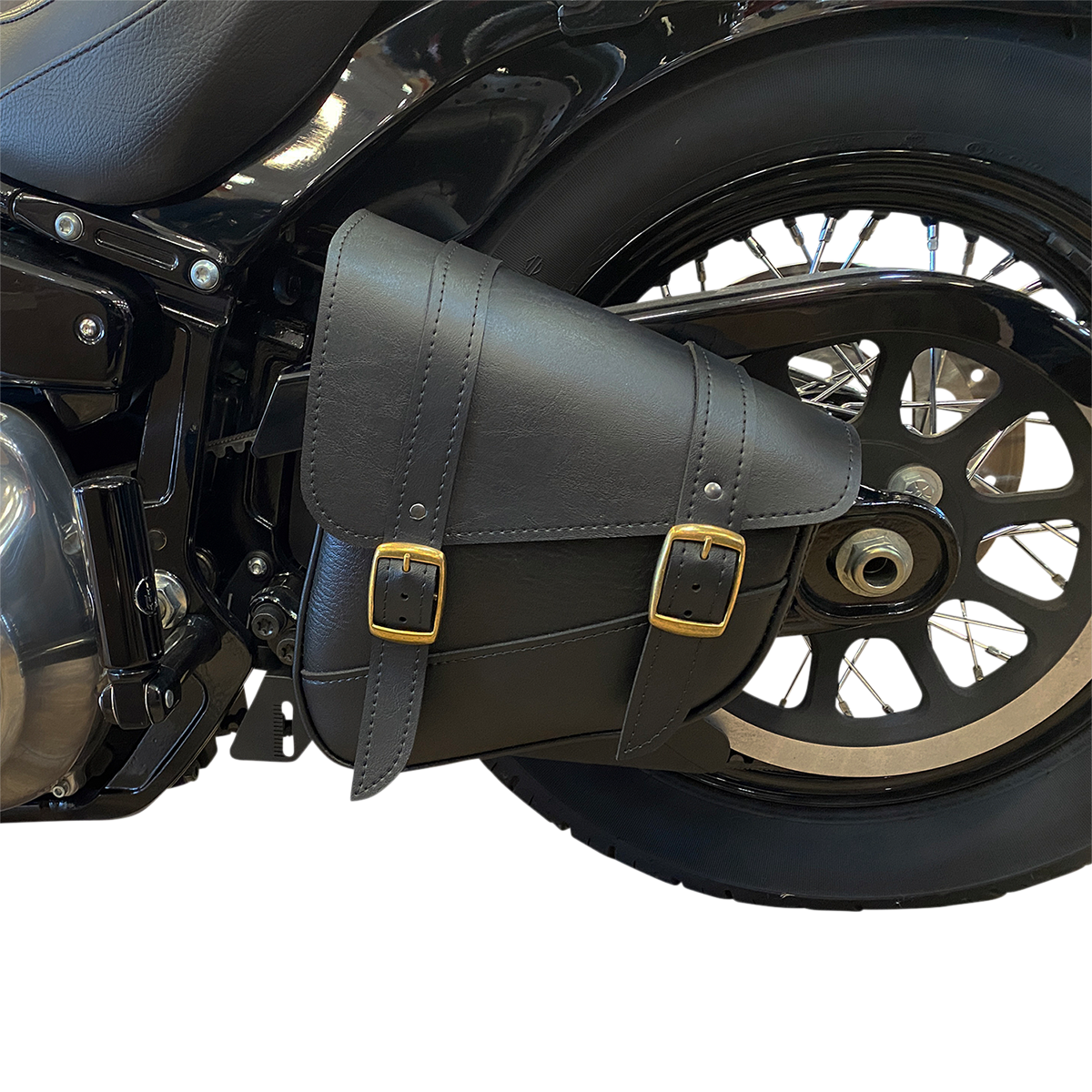 WILLIE & MAX LUGGAGE Softail Swing Arm Bag - Black - Triangulated 59776-08 — image 4