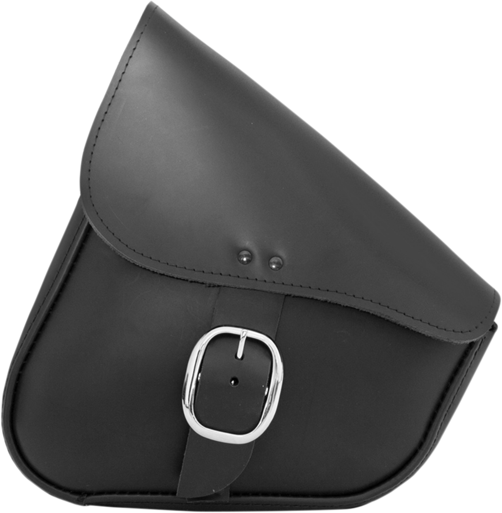 WILLIE & MAX LUGGAGE Leather Swingarm Bag - Black with Chrome Buckle 59823-00 — image 1