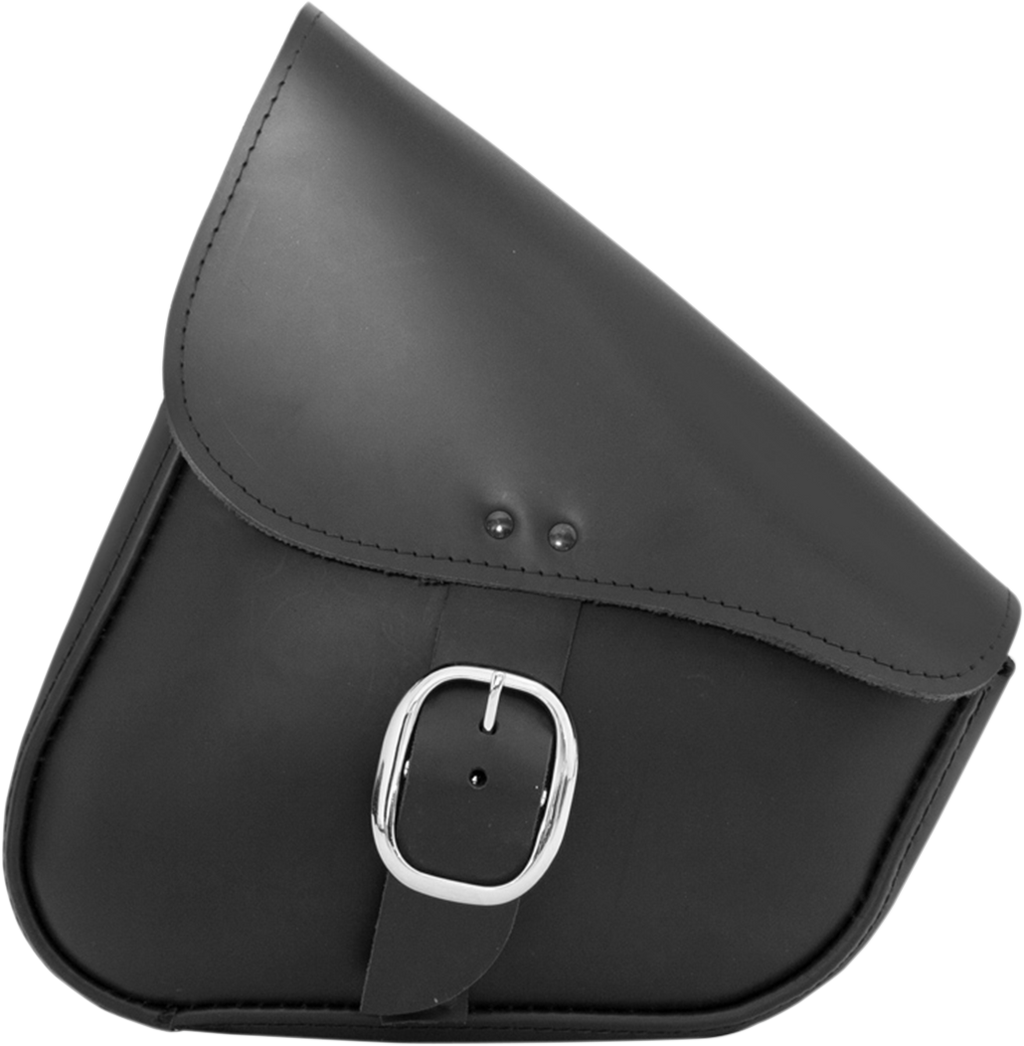WILLIE & MAX LUGGAGE Leather Swingarm Bag - Black with Chrome Buckle 59904-00 — image 3