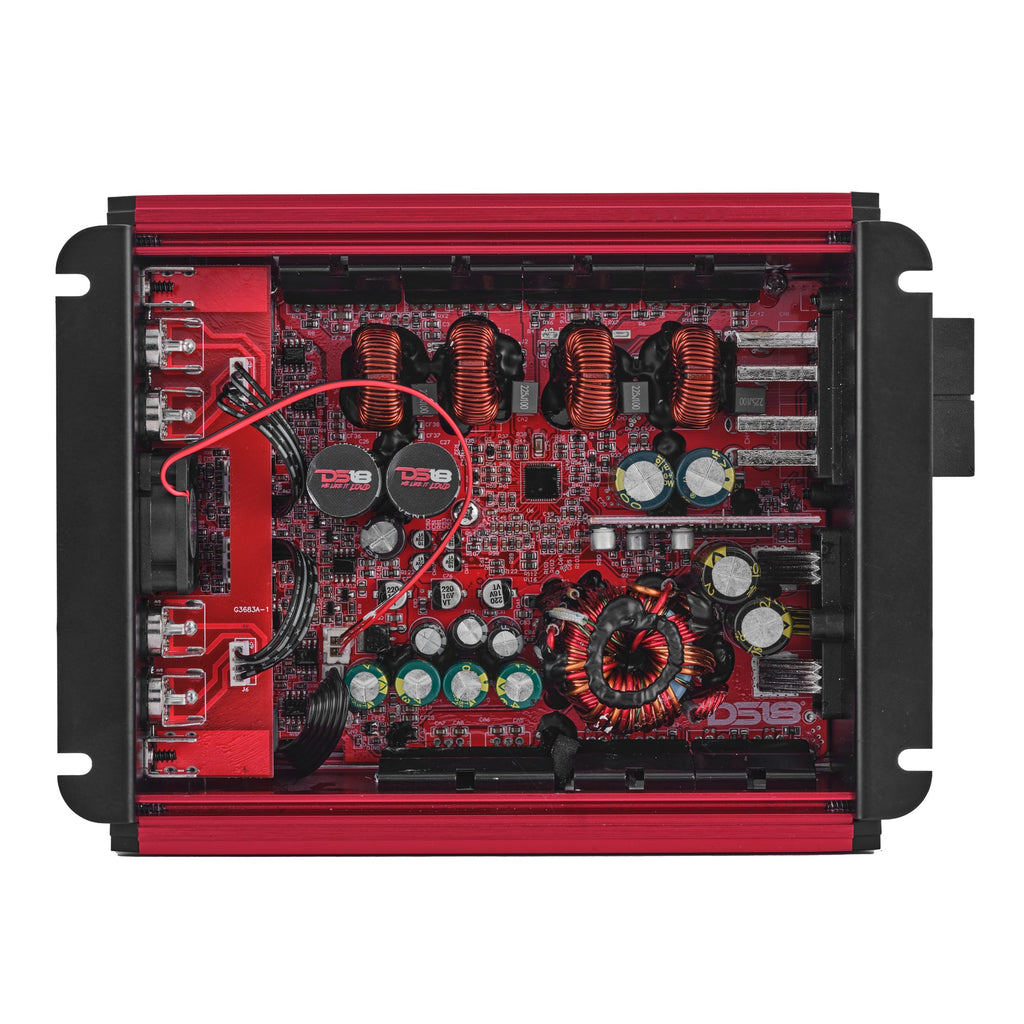 DS18 FRP-1.2K4/RD Compact 4-Channel Full-Range Class-D Amplifier | 1200W RMS - Red — image 2