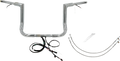 FAT BAGGERS INC. EZ Install Wired 1-1/2" Flat Top Handlebar Kit - 12" - Chrome 601212 — image 1