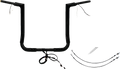 FAT BAGGERS INC. EZ Install Wired 1-1/2" Flat Top Handlebar Kit - 16" - Black 601216-B — image 1
