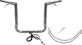 FAT BAGGERS INC. EZ Install Wired 1-1/2" Flat Top Handlebar Kit - 16" - Chrome 601216 — image 1