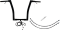 FAT BAGGERS INC. EZ Install Wired 1-1/2" Flat Top Handlebar Kit - 16" - Black 601316-B — image 1