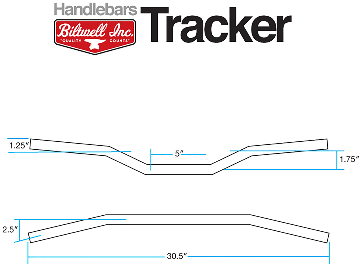 BILTWELL 1" Handlebar - Keystone XL - Black 6014-2016 — image 3