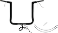 FAT BAGGERS INC. EZ Install Wired 1-1/2" Flat Top Handlebar Kit - 16" - Black 602216-B — image 1