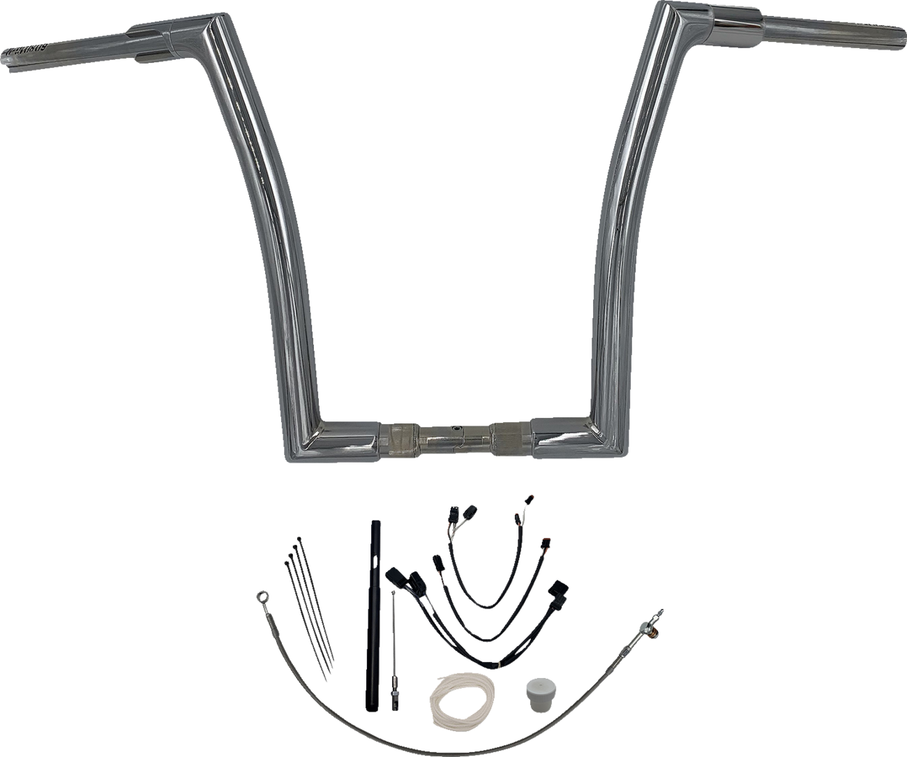 FAT BAGGERS INC. 1-1/2" EZ Install Flat Top Handlebar Kit - 16" - Chrome 619616 — image 1